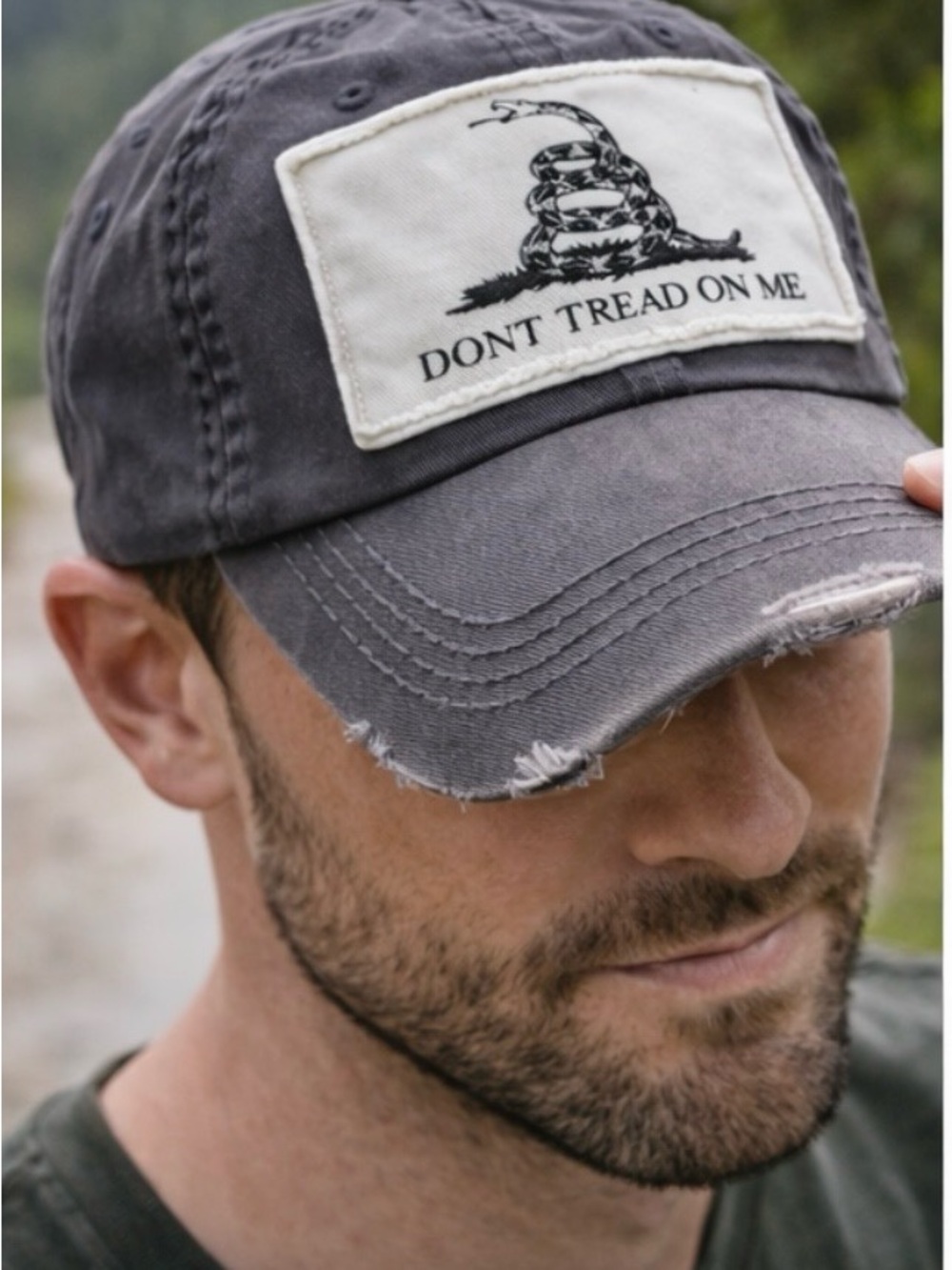 Don’t Tread On Me Hat KBETHOS USA Distressed Patriotic Gadsden Flag